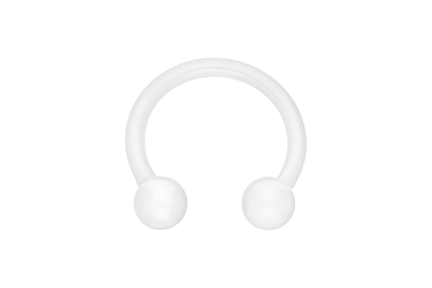 Acryl Hufeisenring Piercing flexibel UNIFARBEN